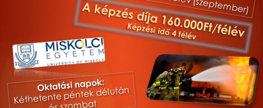 Tűzvédelmi szakmérnök szakirányú továbbképzés indul!